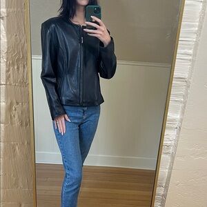 Wilsons Leather Classic Black Jacket for Women